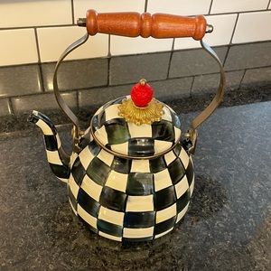 Courtly Check Enamel Tea Kettle - 2 Quart